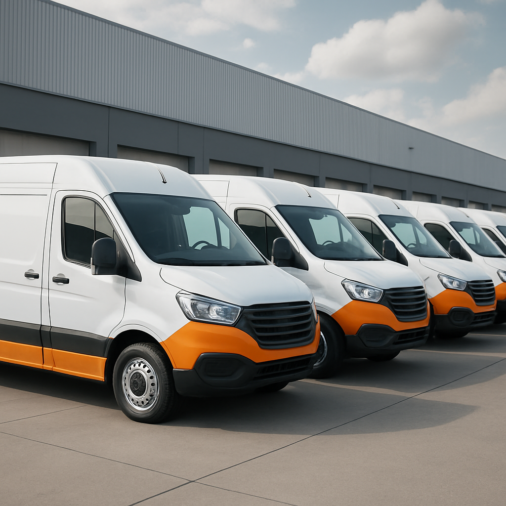Fleet of cargo vans